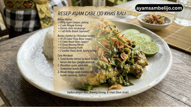 resep ayam sambal ijo bali